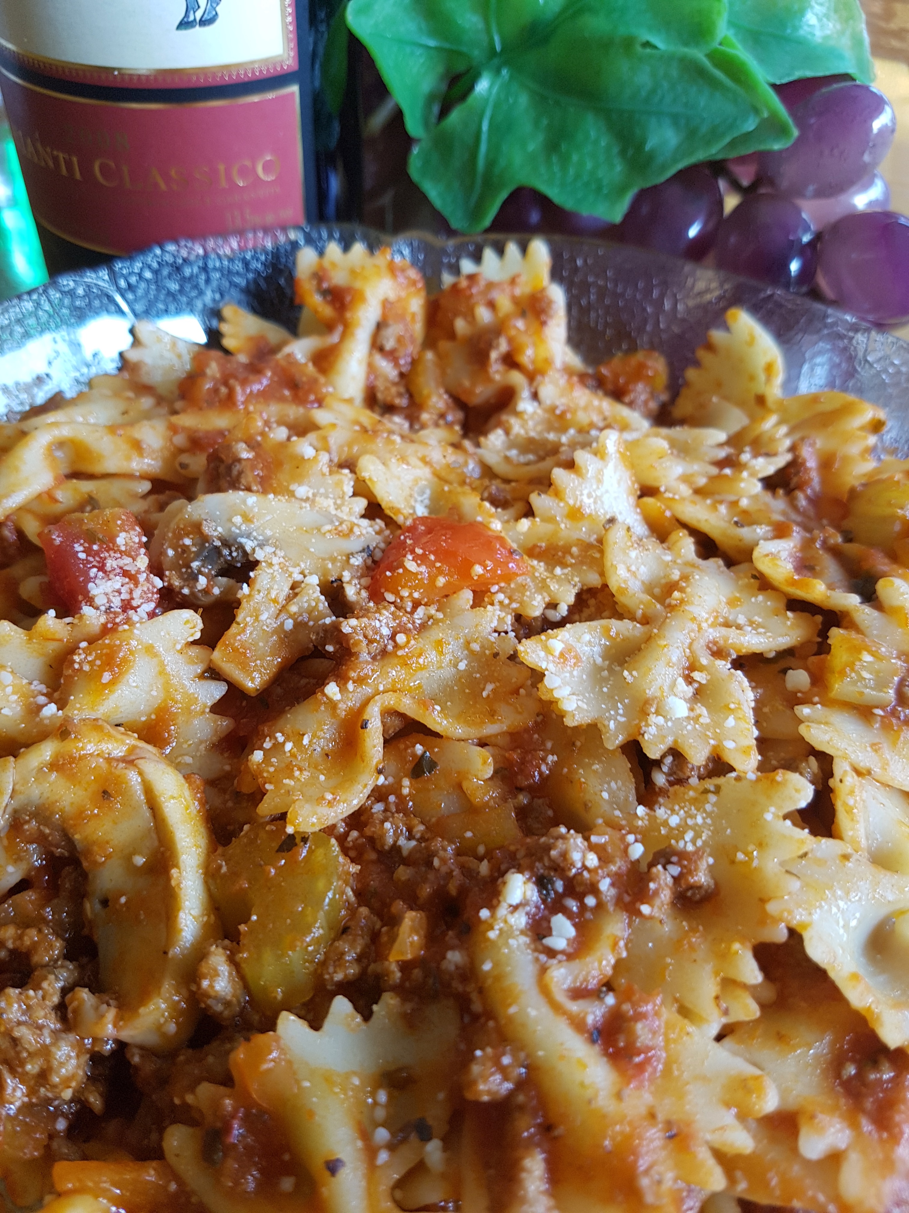 Bowtie Baked Pasta and Meat Sauce