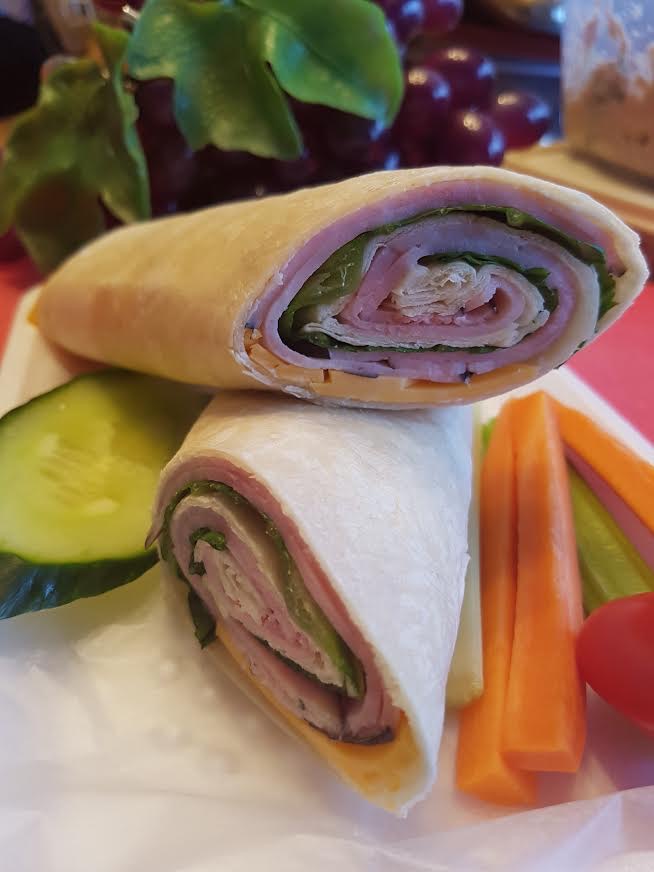 147 Ham and Swiss Wraps