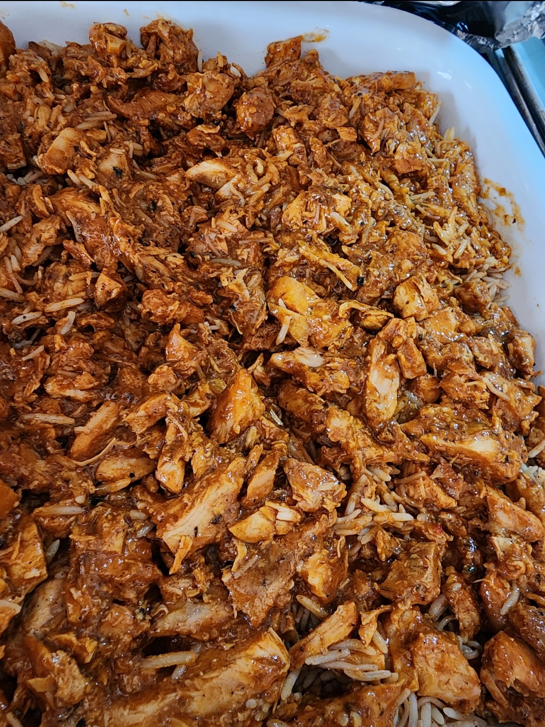 BBQ Chicken over Basmati Rice