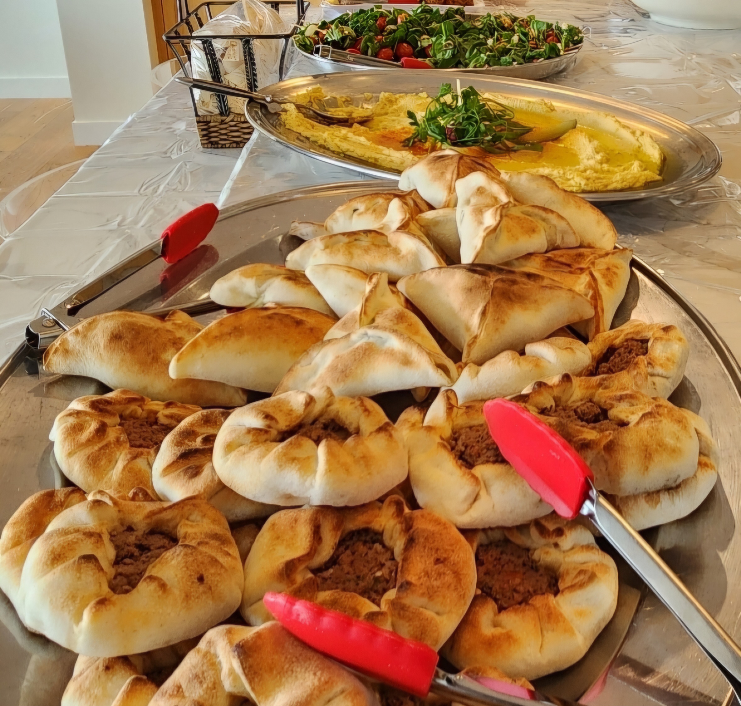 Cheese, Meat, Zataar, and Spinach Pies